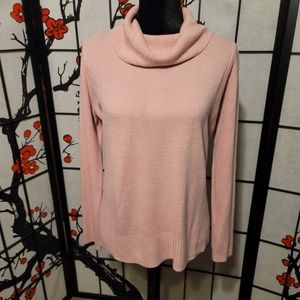 Carol Rose Mauve Soft Plush Cowl Neck Knit/Size Medium